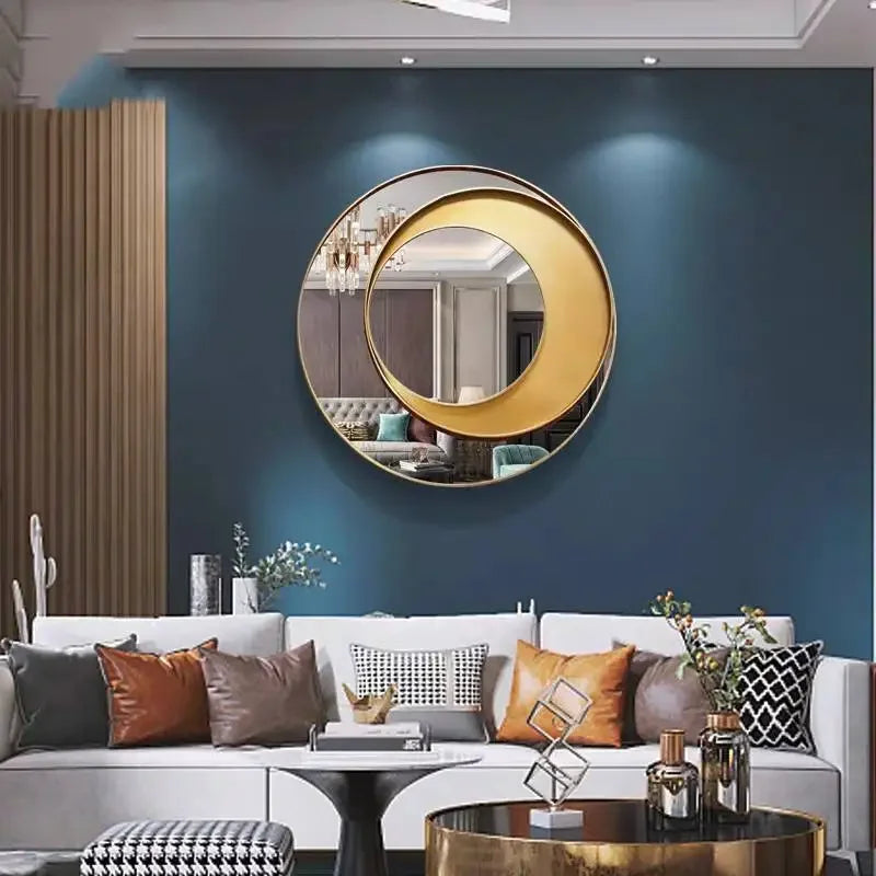 Modern Nordic Mirror Big Luxury Industrial Round Bedroom Restaurant Aesthetic Mirror Unique Wohnzimmer Deko House Decoration