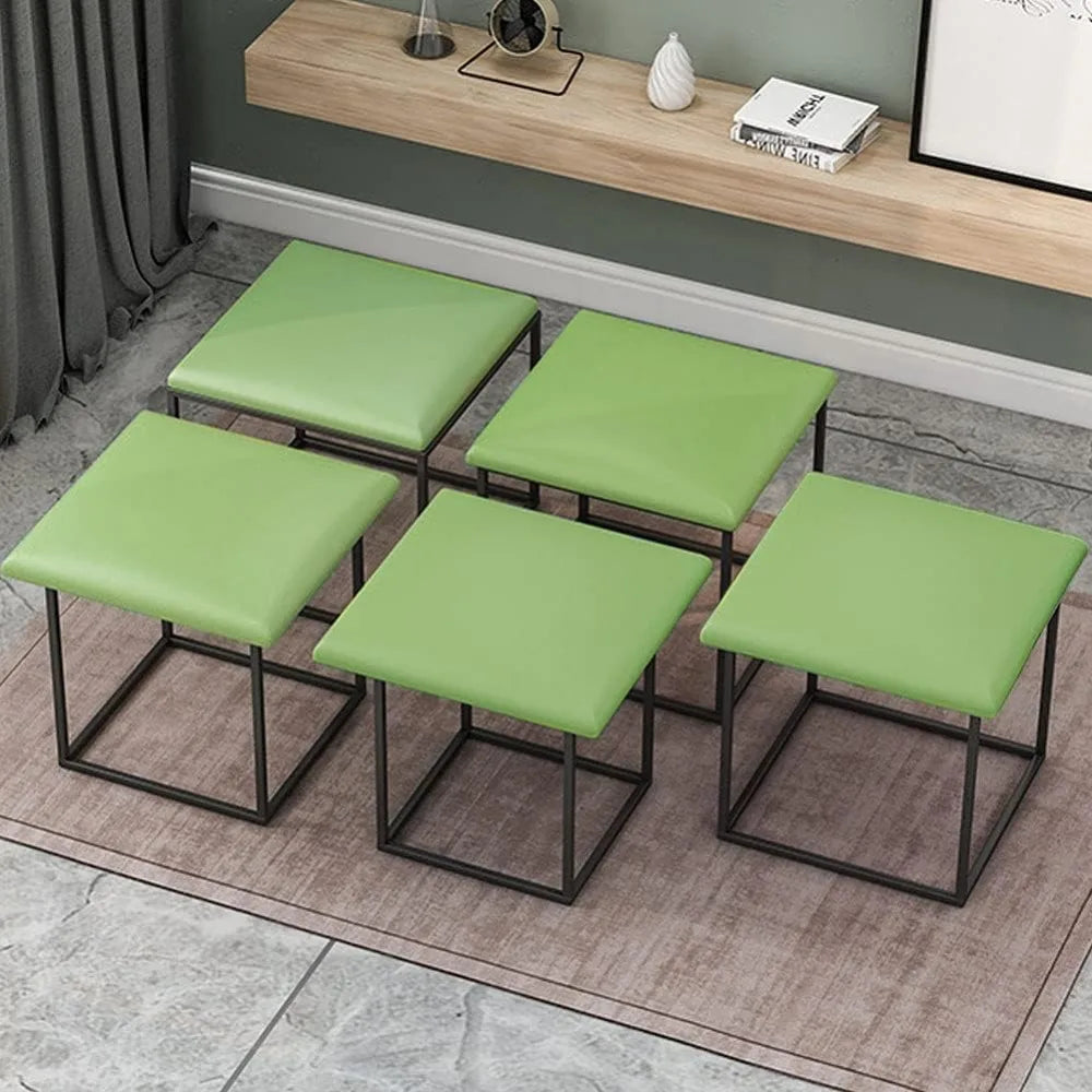 5 in 1 Seating Cube with Swivel Casters Stackable Sofa Chair Stool