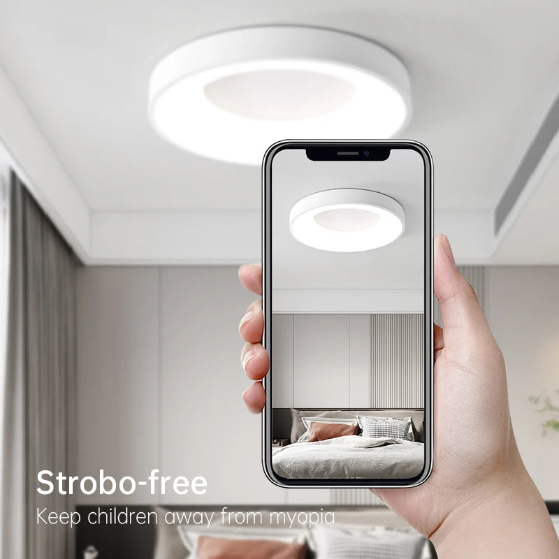 DVLIIL Nordic Modern LED Ceiling Lights Round Ceiling Lamp Kitchen Living Room Bedroom Lighting Fixtures Home Decoration Light