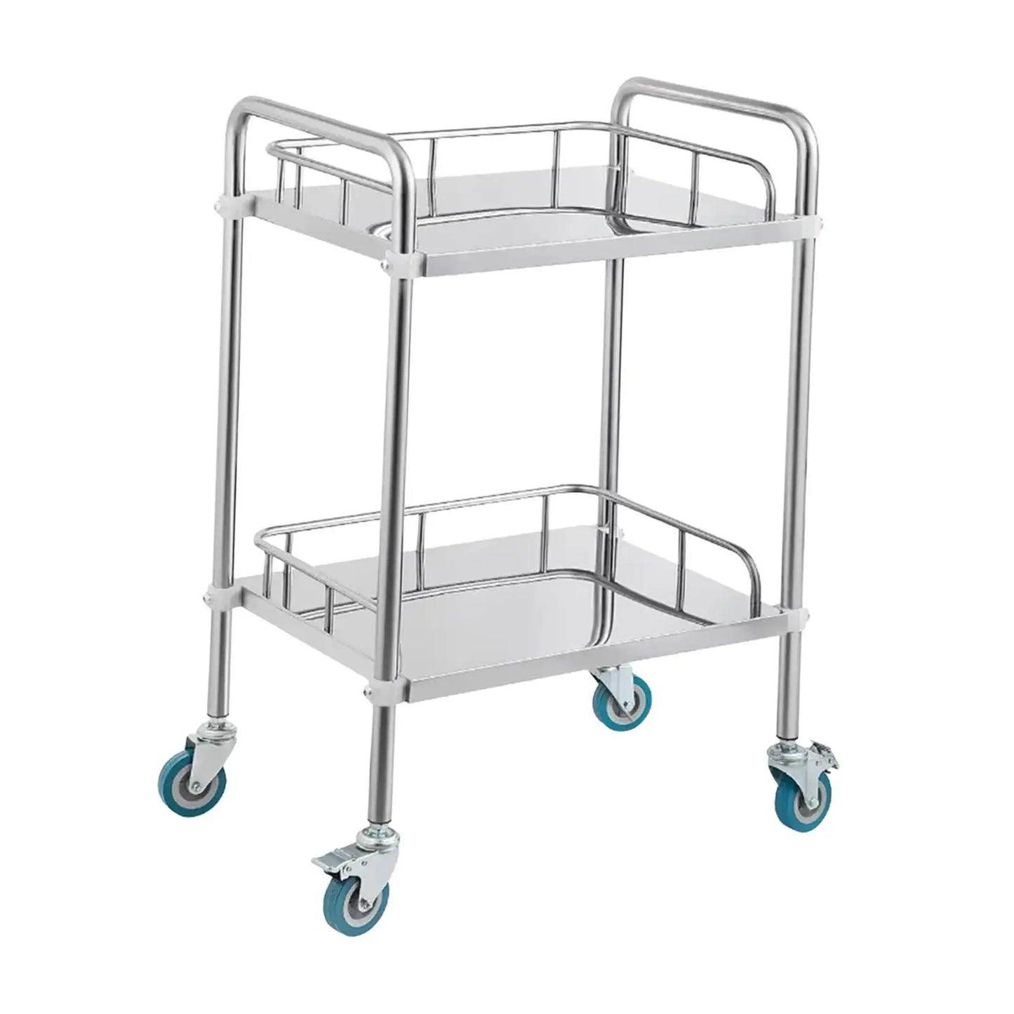 Utility Cart with Lockable Wheels Lab Serving Cart for Kitchen Fixing Clinic