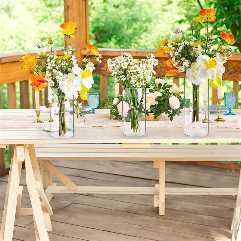 6.5cm Clear Glass Cylinder Vases Floating Candles Holders Clear Cylinder Flower Vases
