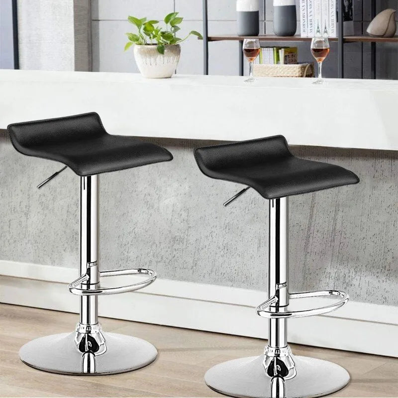 Modern Swivel Contemporary barstools with Adjustable Height, Footrests