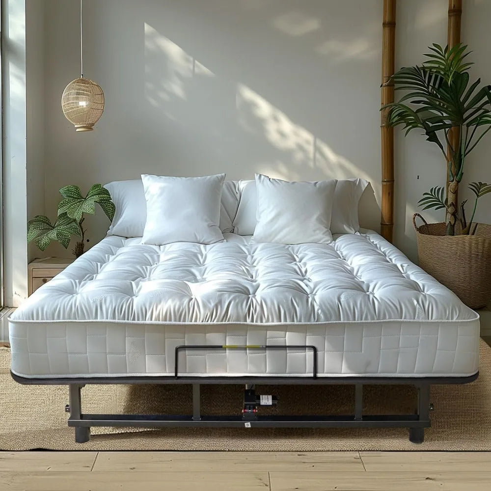 King Adjustable Bed Frame - Quiet Motor, Zero Gravity, Wireless Remote, Universal Compatibility (79"L X 71"W X 12.72"H)