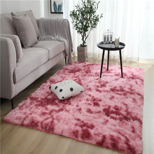 Gray Carpet for Living Room Plush Rug Bed Room Floor Fluffy Mats