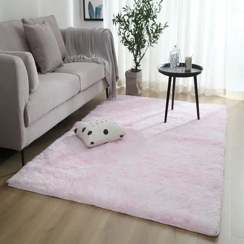 Gray Carpet for Living Room Plush Rug Bed Room Floor Fluffy Mats