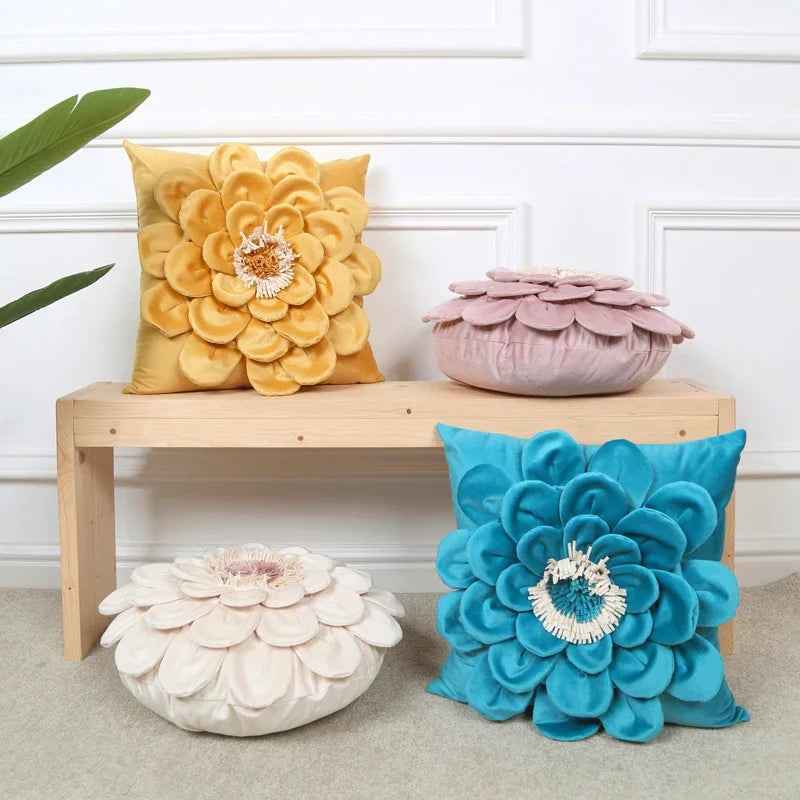 45x45cm Flower Handmade Throw Pillow Cover