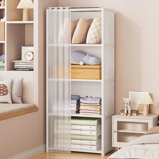 Dustproof Wardrobe Household Bedroom Multipurpose Storage Rack Simple Assembly Storage Cabinet Rental Room Multi-layer Wardrobe