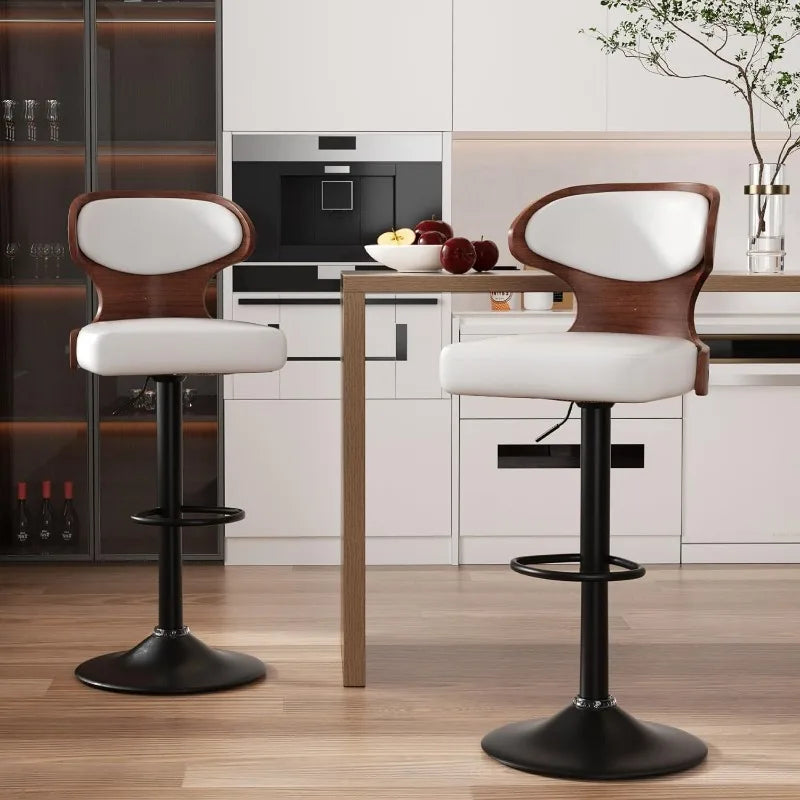 Bar Stools Set of 2 Seat Adjustable Height