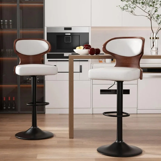 Bar Stools Set of 2 Seat Adjustable Height