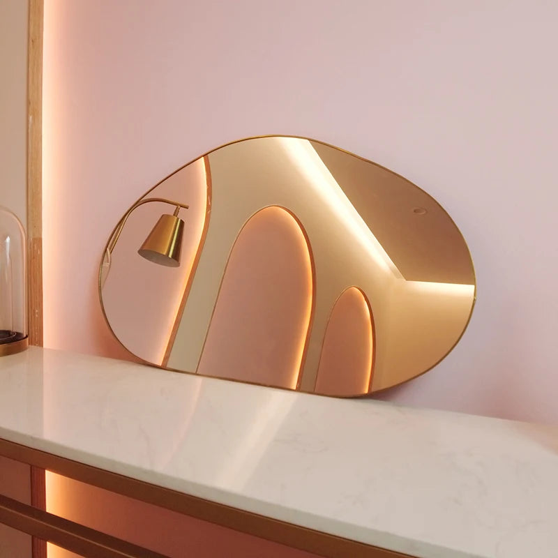 Nordic Makeup Wall Mirror Irregular Shape Decorative Wall Mirror Modern Style Bathroom Enfeites Para Quarto House Accessories