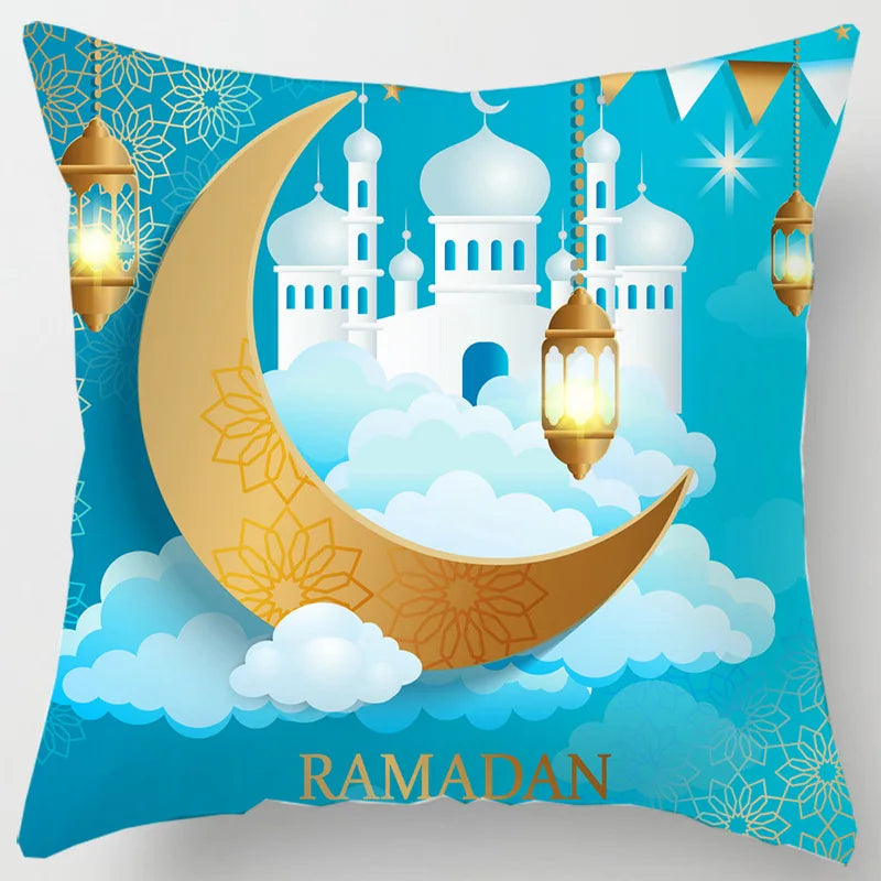 45*45CM Eid Mubarak Print Pillowcases