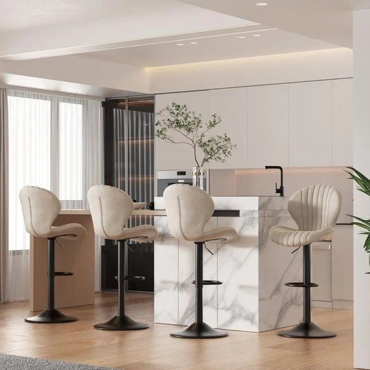 Barstools Counter Height with High Backrest