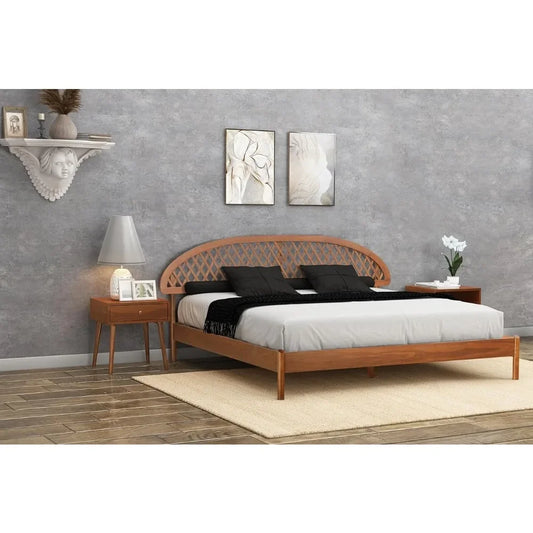 Bed Frame, Gemstone Wood with Headboard