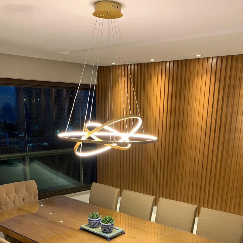 Modern led dining room chandeliers simple ring chandelier living  bedroom Lights home indoor lighting decorative Pendant Lamps