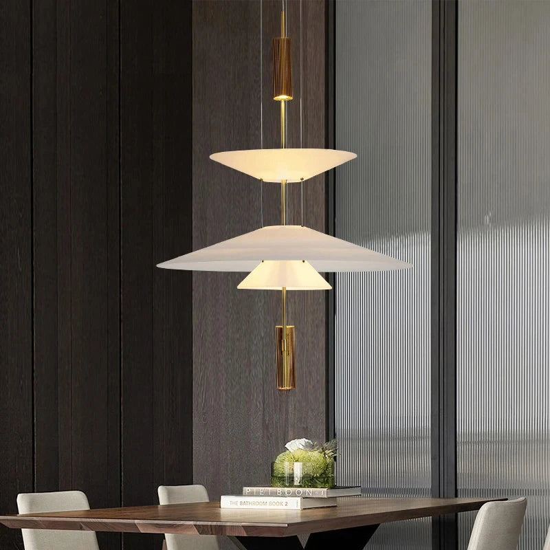 Modern Personality LED Hanging Lamp Flying Saucer Home Decor Denmark Designer Dining Table Bar Living Room UFO Pendant Lights