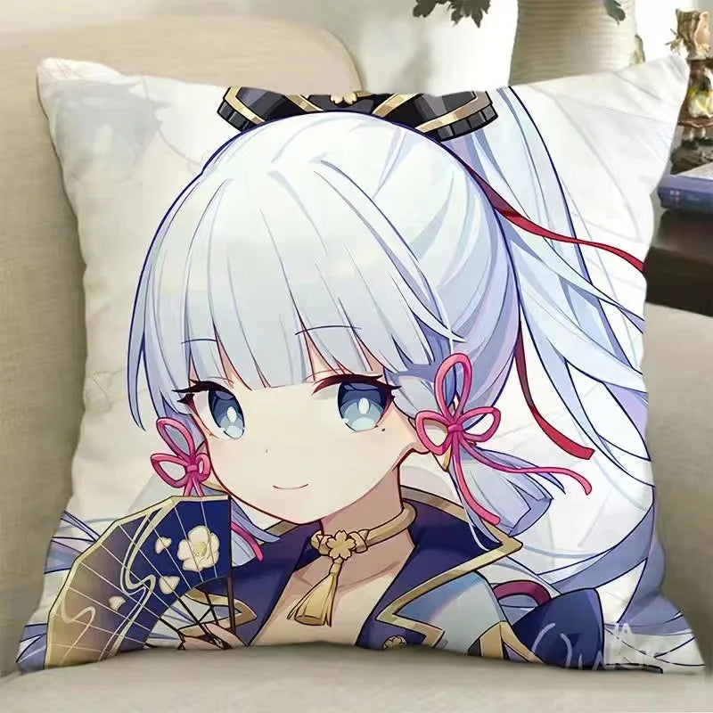 40/45/50/60cm Polyester Cushion Cover Japan Anime Cartoon Print Pillowcase For Home Decor