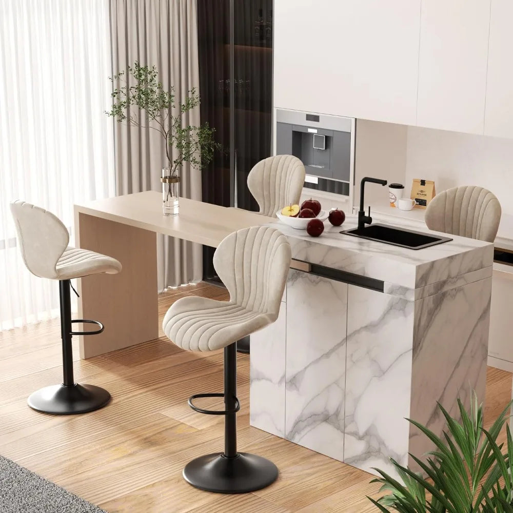 Barstools Counter Height with High Backrest