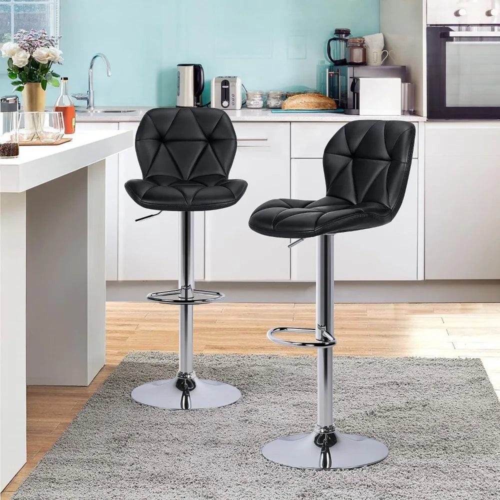 Bar Stools Set of 2 Counter Stool Bar Chairs with Backrest