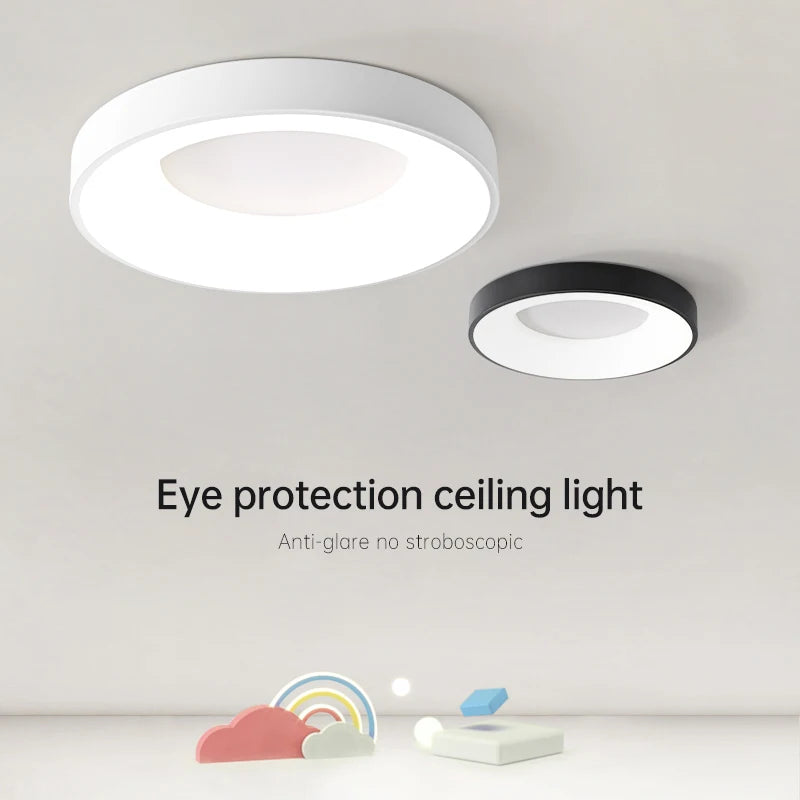 DVLIIL Nordic Modern LED Ceiling Lights Round Ceiling Lamp Kitchen Living Room Bedroom Lighting Fixtures Home Decoration Light
