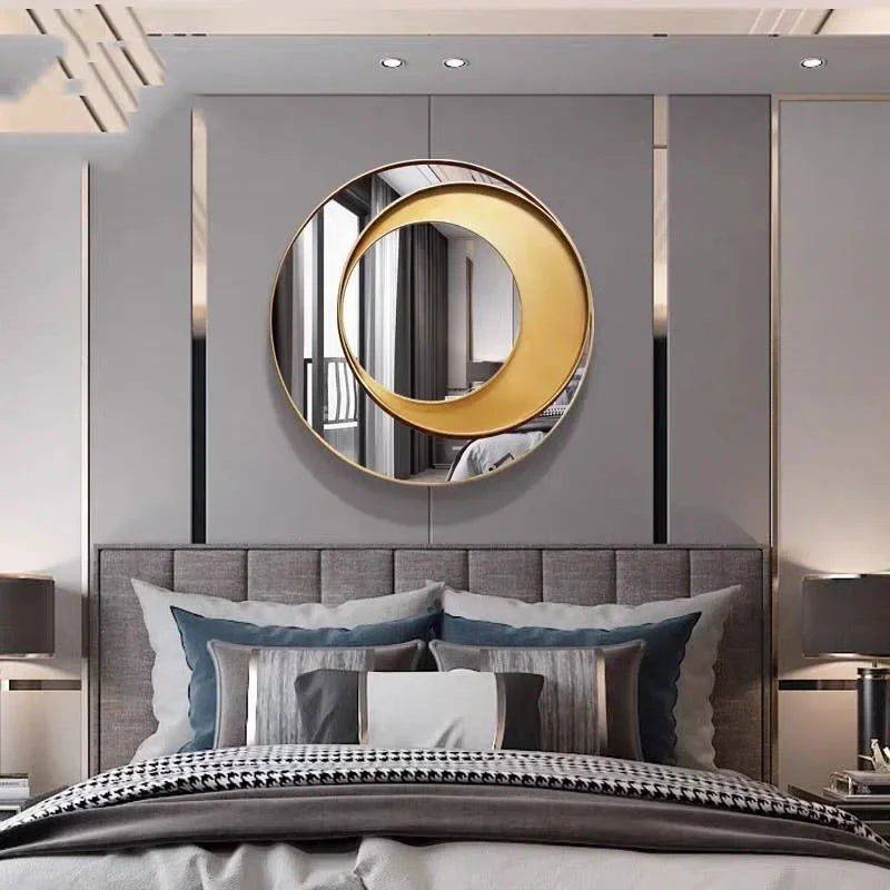 Modern Nordic Mirror Big Luxury Industrial Round Bedroom Restaurant Aesthetic Mirror Unique Wohnzimmer Deko House Decoration