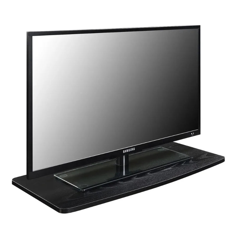 Single Tier Swivel Riser Prosumer's Choice Natural Bamboo TV Swivel Stand for LED/LCD TV,  for TVs up to 37", Black