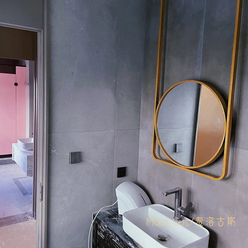 Round Decorative Wall Mirror Modern Style Glass Makeup Mirror Vanity Dressing Room Espelhos Decorativos House Accessories