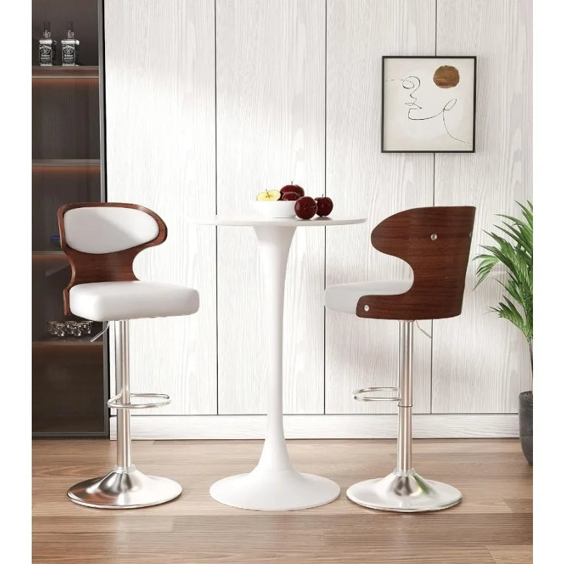 Bar Stools Set of 2 Seat Adjustable Height