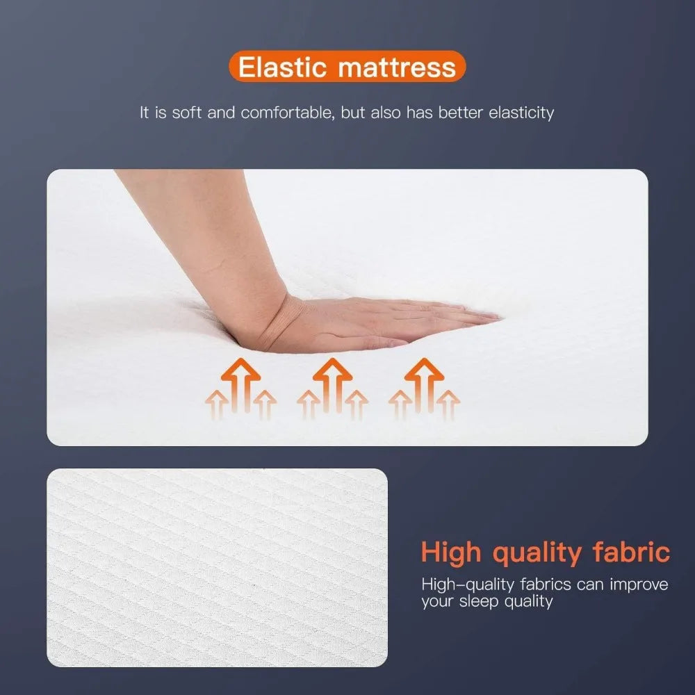 8 inch Gel Memory Foam Mattress for Cool Sleep & Pressure Relief