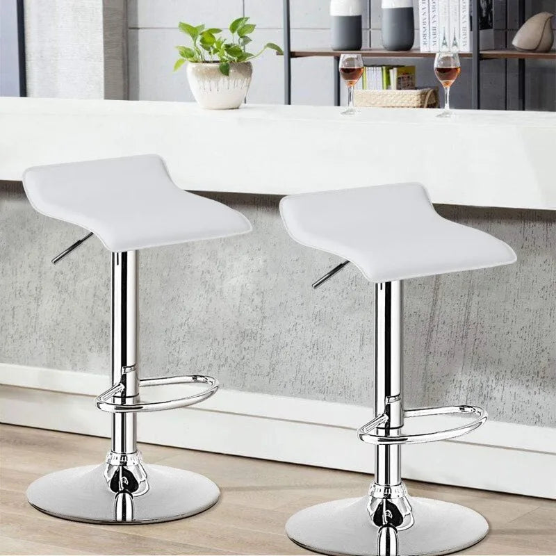 Modern Swivel Contemporary barstools with Adjustable Height, Footrests