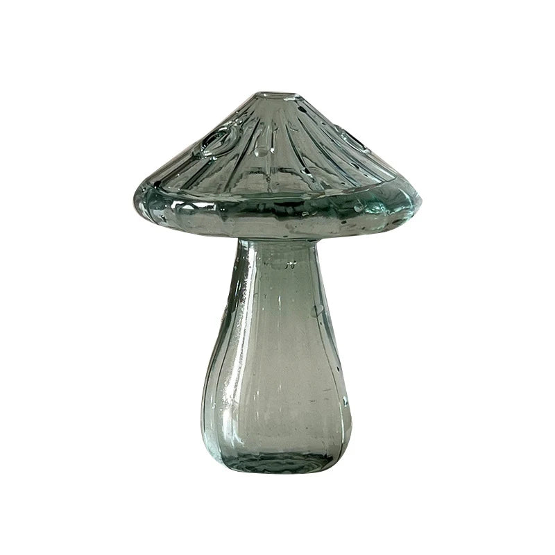 Mini Bud Vase Glass Mushroom Aromatherapy Bottle Hydroponic Flower Decoration Home Decor Nordic Vase Desktop Small Vase