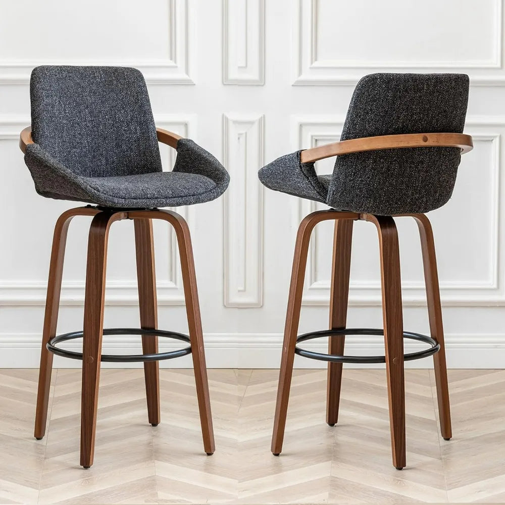 Set of 2 bar stools, medieval modern retro bar chairs