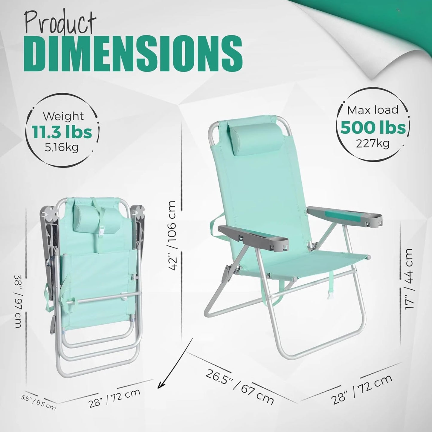 Portable High Folding Camping Chair with Cup Holder