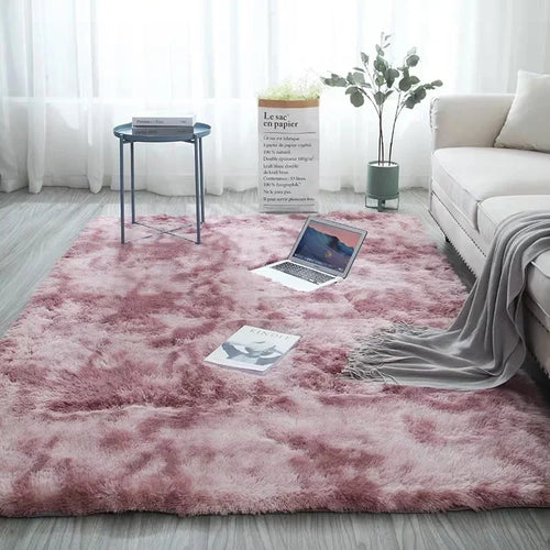 Gray Carpet for Living Room Plush Rug Bed Room Floor Fluffy Mats