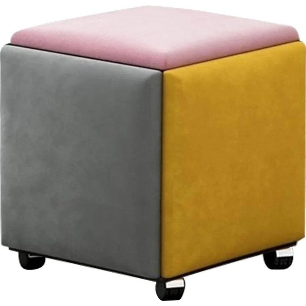 5 in 1 Seating Cube with Swivel Casters Stackable Sofa Chair