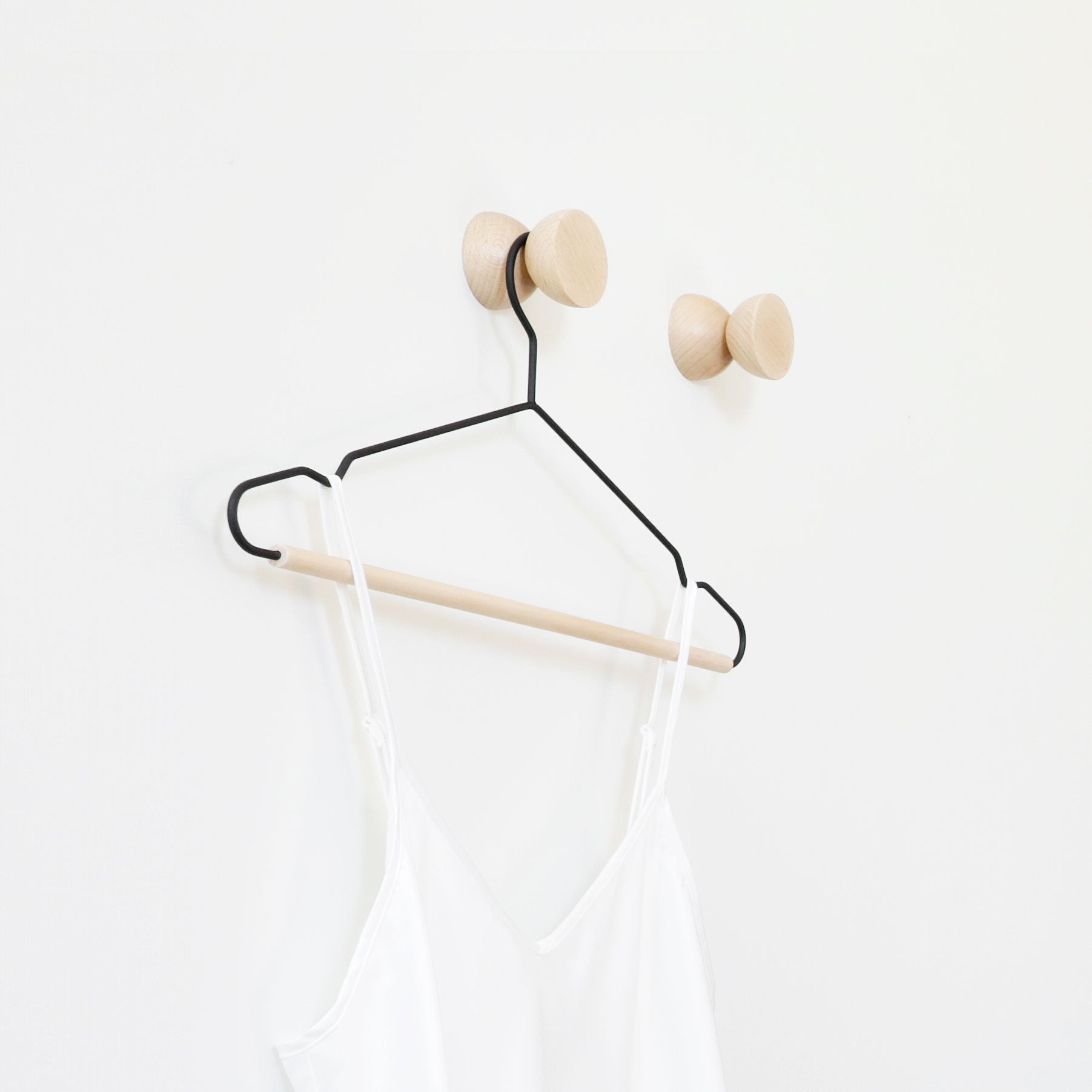 Geometric Beech Coat Hook - Set of 3 - Bluepandahomedecor