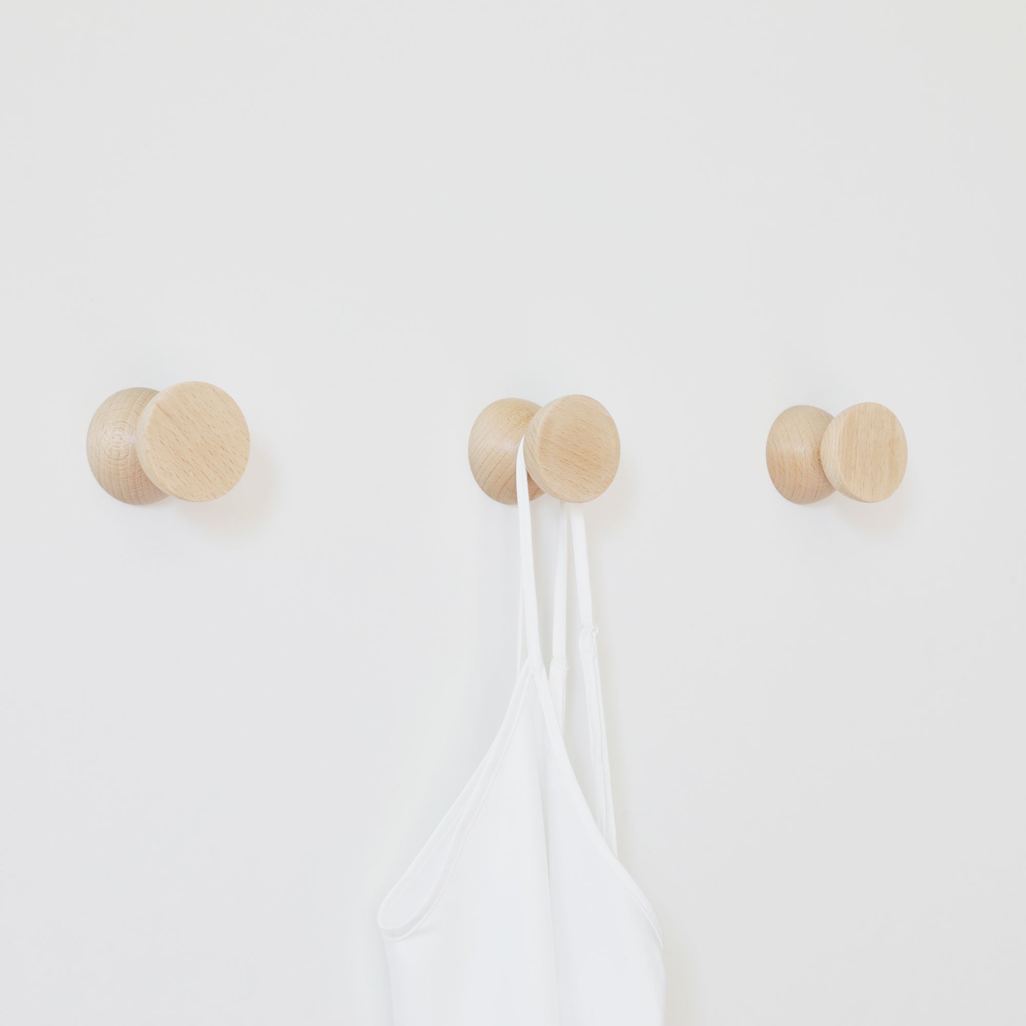 Geometric Beech Coat Hook - Set of 3 - Bluepandahomedecor