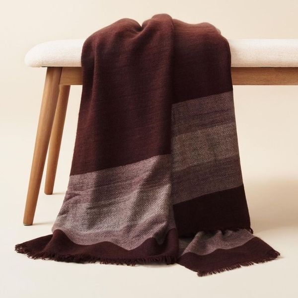 Translation missing: en.Plush Maroon Plush Merino Queen Bedspread / Large Throw - Bluepandahomedecor: BED COVERS AND DUVETS