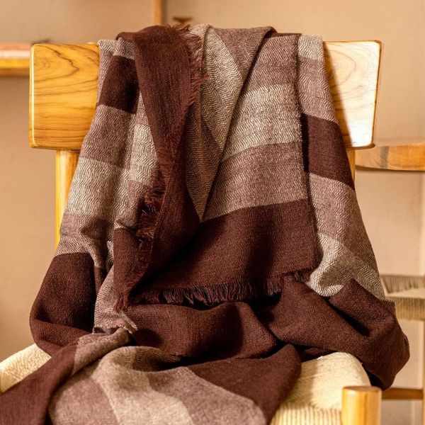 Plush Maroon Plush Merino Queen Bedspread / Large Throw - Bluepandahomedecor