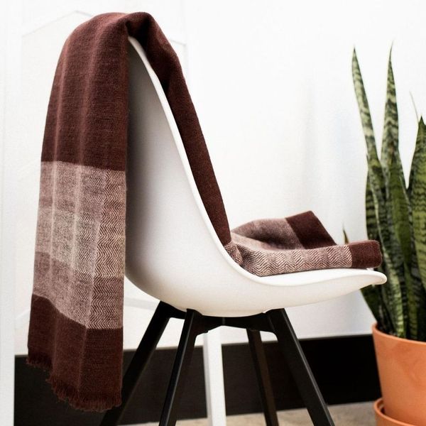 Plush Maroon Plush Merino Queen Bedspread / Large Throw - Bluepandahomedecor