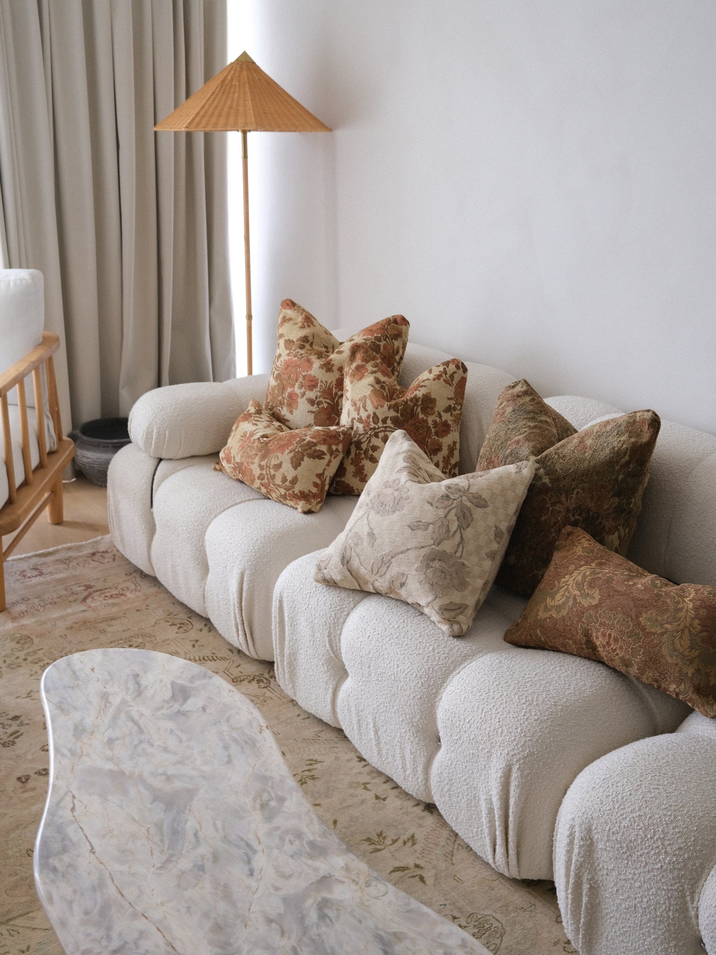 Sylvie Tapestry Pillow - Bluepandahomedecor